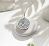 Sterling silver peacock peafowl pendant necklace with detailed feather engraving. Elegant silver pendant for peacock lovers, perfect as a gift or for daily wear. Handmade silver peacock jewelry timeless style and intricate artistry for women and men