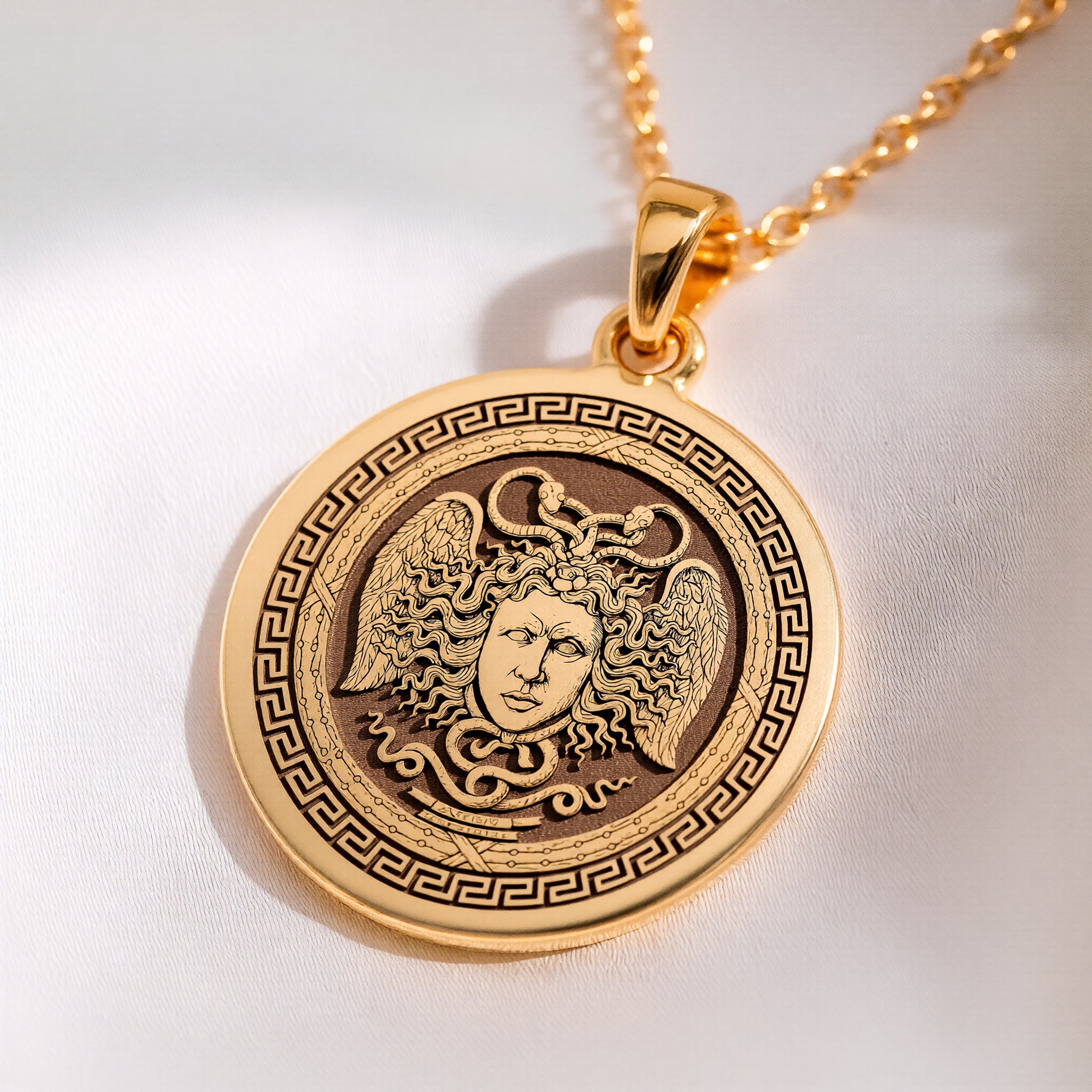 Aegis Gorgon Head Pendant | Silver & Plated Options - Ancient Mythology Protection Talisman