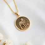 Lamb of God Coin Necklace | 14K Solid Gold - Spiritual Protection Christian Symbol
