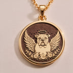 Celestial English Bulldog Medallion Pendants 925 925 Sterling Silver dog portrait pendant necklace with intricate circular design.