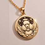 Rose Gold Plated Poodle Angel Dog Medallion featuring beloved elegant breed with heavenly wings and halo. memorial jewelry with detailed curly coat and celestial elements. Warm-toned rainbow bridge talisman, perfect comfort gift for Poodle loss.