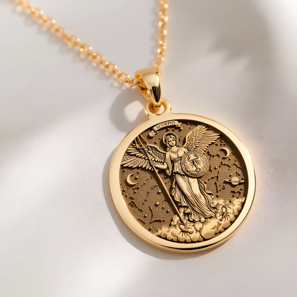 sterling silver necklace Scorpio Angel Zodiac Horoscope | & Options - Astrological Sign Celestial Energy zodiac - view 8