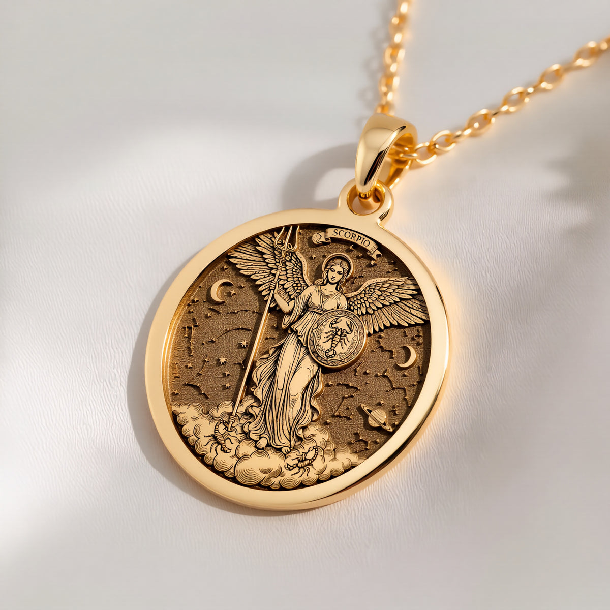 sterling silver necklace Scorpio Angel Zodiac Horoscope | & Options - Astrological Sign Celestial Energy zodiac - view 12