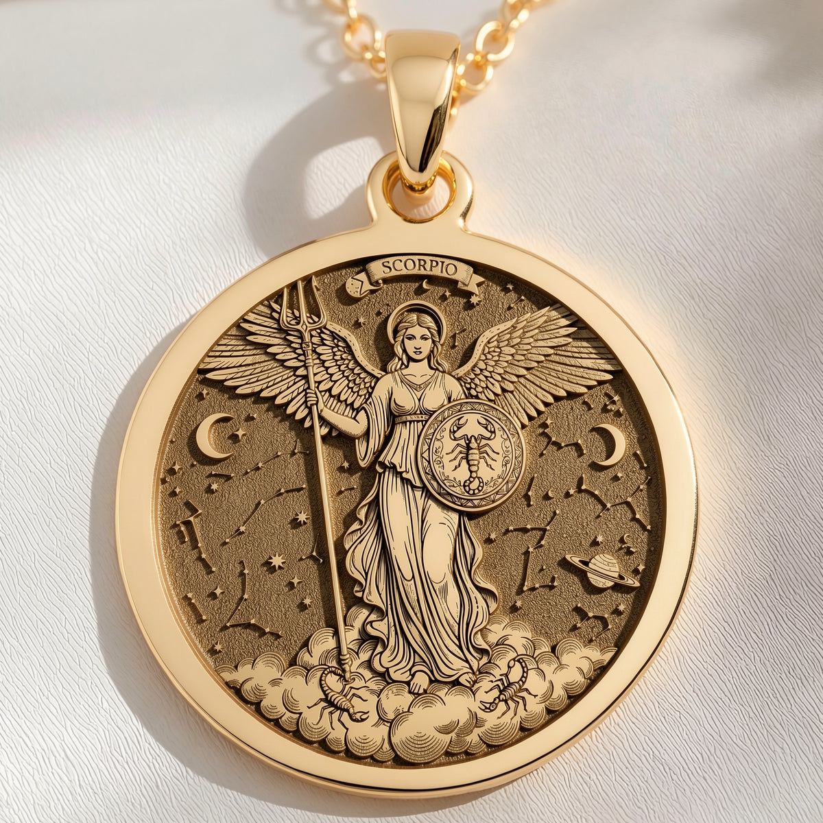 sterling silver necklace Scorpio Angel Zodiac Horoscope | & Options - Astrological Sign Celestial Energy zodiac - view 7