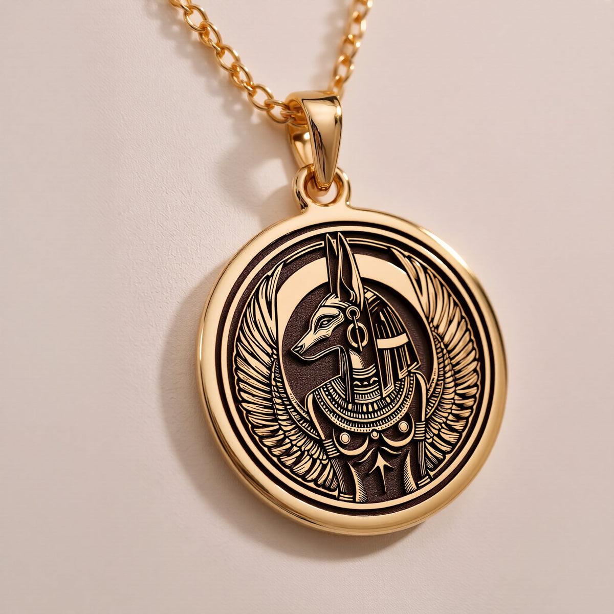 925 Sterling Silver Anubis Necklace crafted with fine detail. A symbolic Egyptian god pendant ideal for mythology lovers. Unisex design, perfect for gifting or wearing as a meaningful spiritual accessory.