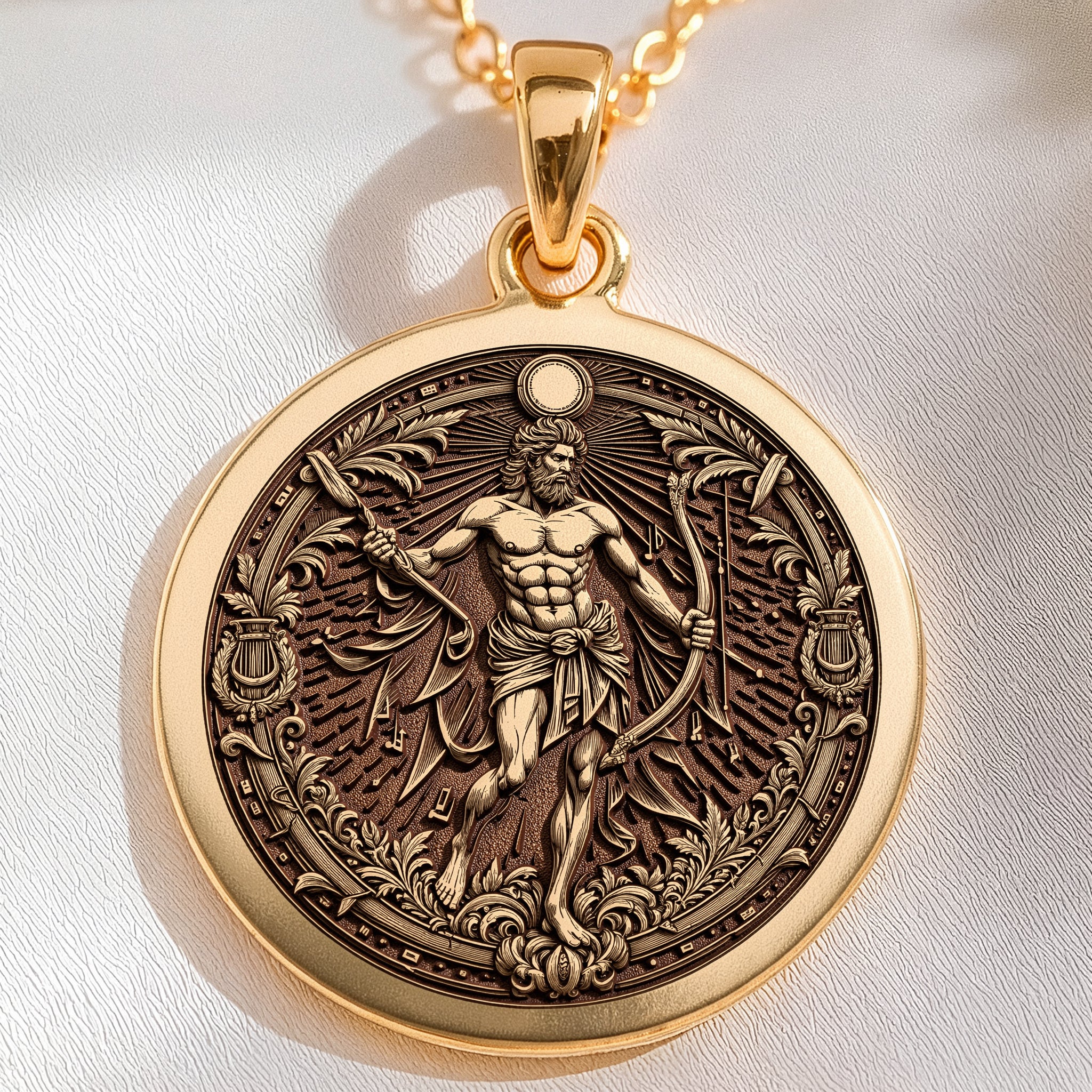 Apollo Musikgott Anhänger | Silber & Plattierte Optionen - Schutz-Talisman aus der Antike