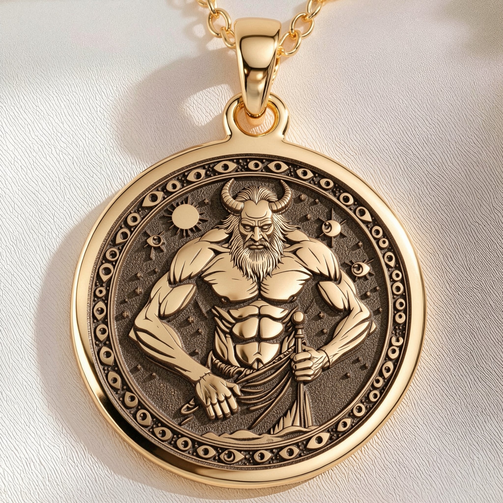 Argus Panoptes All-Seeing Giant Pendant | Silver & Plated Options - Ancient Mythology Protection Talisman
