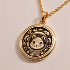 Rose Gold Plated Astronaut Squirrel Necklace with a whimsical celestial design. A stunning accessory for dreamers and animal lovers.