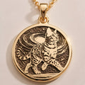 Bengal Cat Paw Print Charm Necklace - 14K Solid Gold
