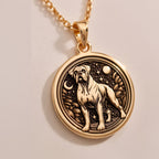 A personalized 925 sterling silver Boxer necklace. This gift celebrates the courageous heart of the Boxer, a cherished pet memorial keepsake.
