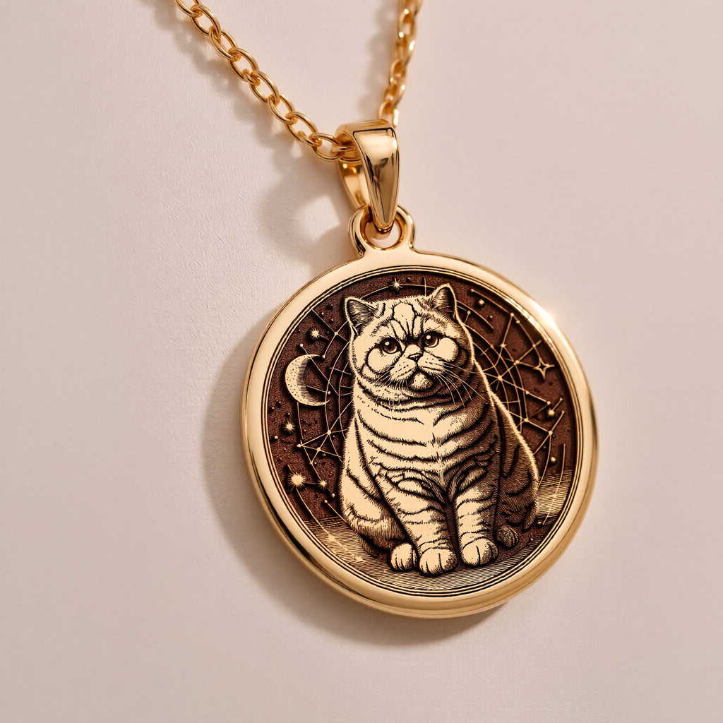 A striking 925 sterling silver British Shorthair charm. The art shows the "teddy bear" cat, a meaningful piece of witchy jewelry for her.