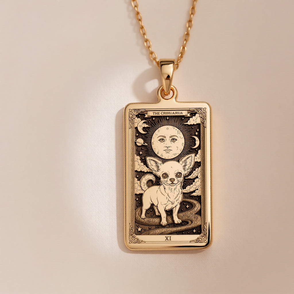 Chihuahua Tarot Pet Charm - 14K Solid Gold