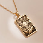 Choir of Angels Sacred Music Necklace | 14K Solid Gold - Spiritual Protection Divine Symbol