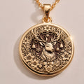 Christmas Deer Necklace - 14K Solid Gold