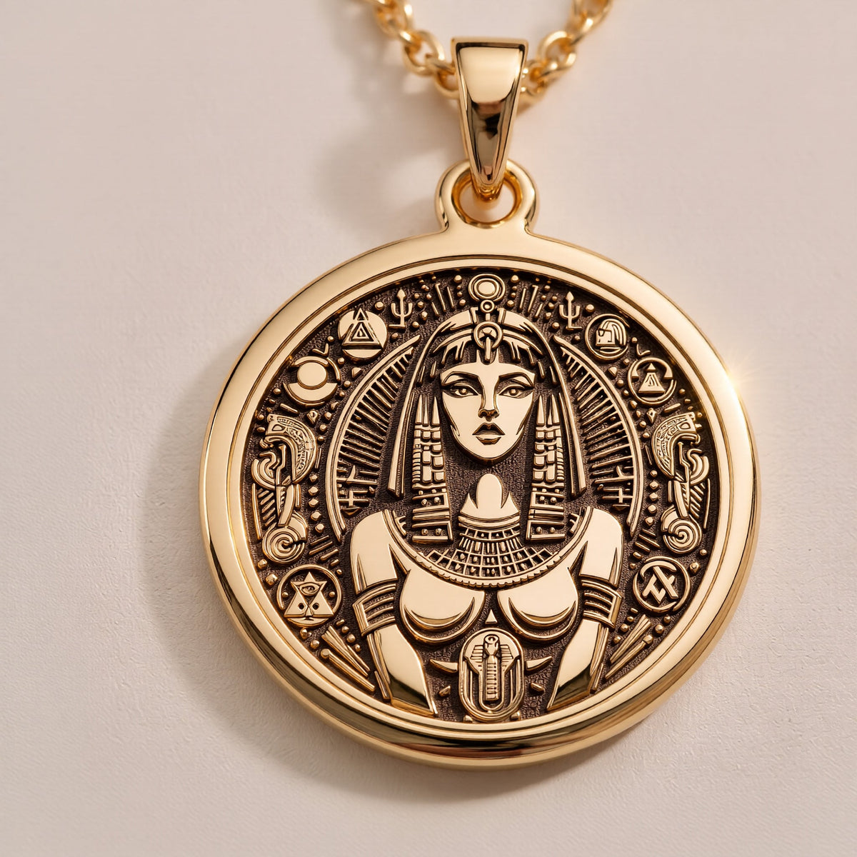 Cleopatra Pendant Necklaces 925 925 Sterling Silver sterling silver portrait pendant with intricate tribal detailing necklace