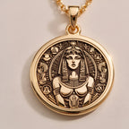 Cleopatra Pendant Necklaces 925 925 Sterling Silver sterling silver portrait pendant with intricate tribal detailing necklace