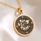 sterling silver necklace World Map Compass Travel | & Options - Nautical Wanderlust Gift om - view 9