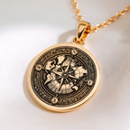 sterling silver necklace World Map Compass Travel | & Options - Nautical Wanderlust Gift om - view 12