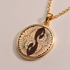 Crane Necklace: with yin yang crane gift crane pendant talisman amulet amulet - View 214