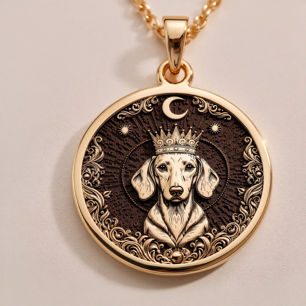 A personalized 925 sterling silver Dachshund necklace. This whimsical gift celebrates the unique spirit of the breed, a cherished keepsake for a dog lover.