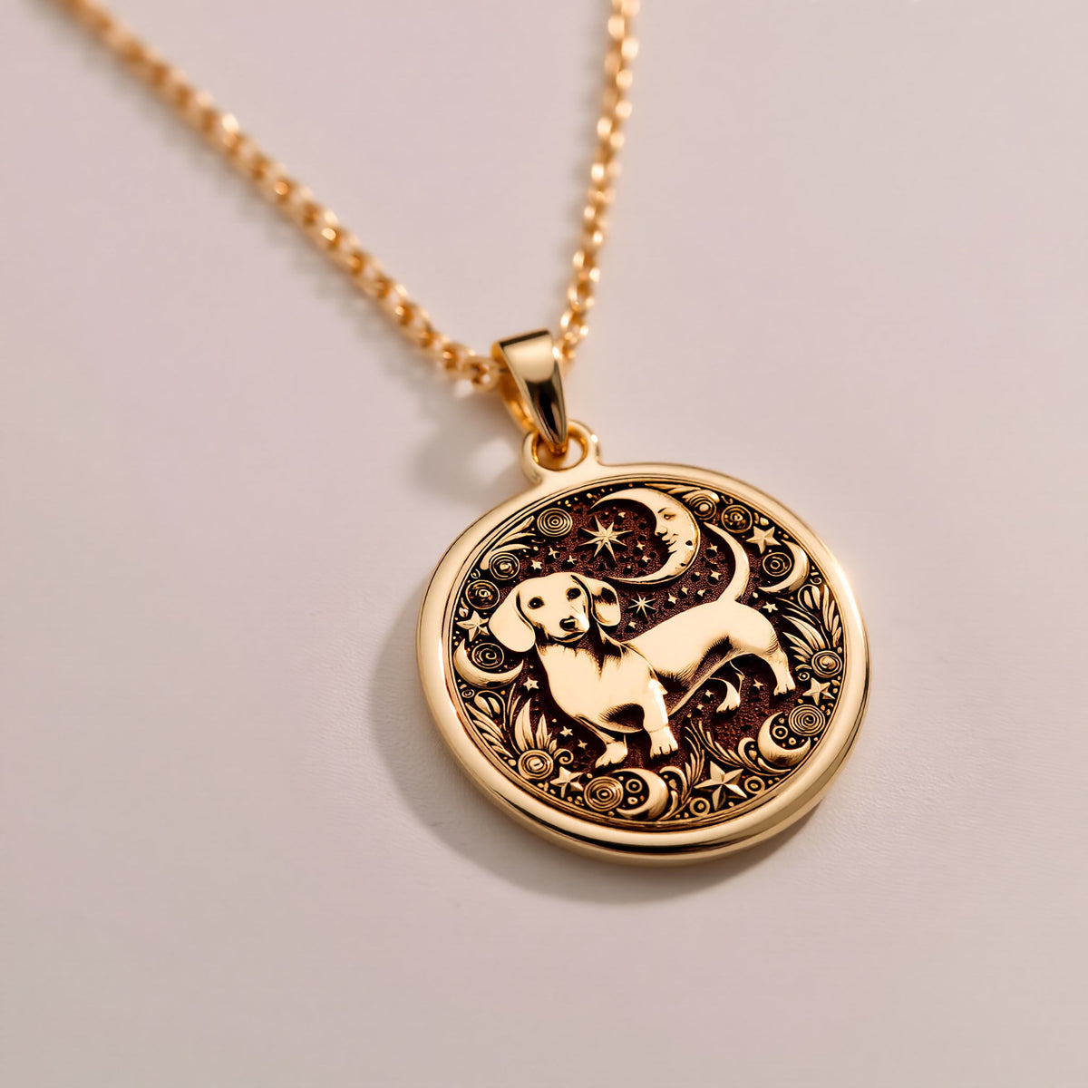 Dachshund Dog Pendant Necklace Necklaces 925 925 Sterling Silver dog pendant with ornate scrollwork necklace
