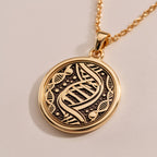 DNA Double Helix Science Pendant Necklaces Rose 14K Rose 14K 14K Rose 14K 14K Rose Gold Plated pendant necklace featuring intricate swirling scrollwork design.