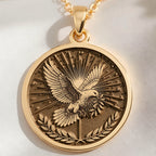 Holy Spirit Dove Peace Bird Charm | 14K Solid Gold - Spiritual Protection Christian Jewelry