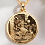 Esmeralda Coin Pendant Necklace | 14K Solid Gold - Ancient Mythology History Buff Gift