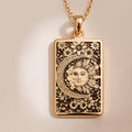 Sun Moon Celestial Pendant - 14K Solid Gold