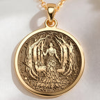 Woodland Nymph Coin Fairy Necklace | Silver & Plated Options - Nature Fantasy Protection Talisman