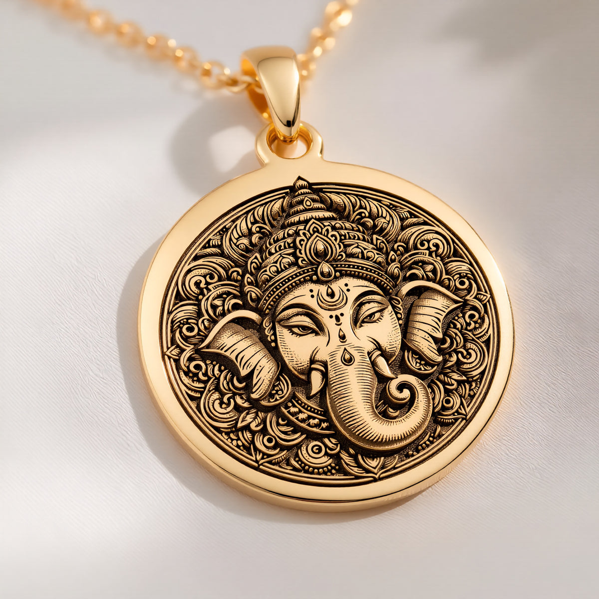 handcrafted necklace Parvati Goddess with Ganesha Elephant Amulet | & Options - Ancient Mythology Spiritual Protection mythology - view 12