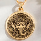 handcrafted necklace Parvati Goddess with Ganesha Elephant Amulet | & Options - Ancient Mythology Spiritual Protection mythology - view 8