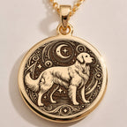 Golden Retriever Medallion | 14K Gold & Silver Options - Pet Memorial Loyal Breed Spirit Animal - Image 2