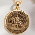 Greek Messenger God Hermes Pendant | 14K Solid Gold - Travel Protection Talisman