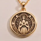 Hestia Goddess Hearth Pendant Necklaces 925 925 Sterling Silver sterling silver winged female figure pendant necklace on dark fabric