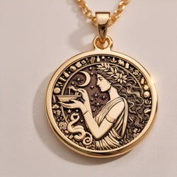 Hygieia Goddess Necklace - 14K Solid Gold
