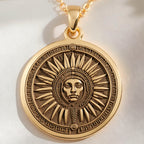 Inti Sun God Pendant | 14K Solid Gold - Ancient Mythology History Buff Gift