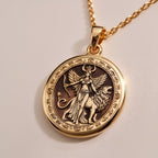 Star of Ishtar Necklace: 14K Gold Mesopotamian Star, Goddess Pendant - View 9