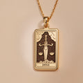 Justice Tarot Major Arcana Pendant - 14K Solid Gold