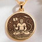 Ketu Node Astrological Pendant | 14K Solid Gold - Zodiac Horoscope Spiritual Protection