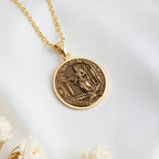 14K solid gold King Chess Coin Leadership Pendant: round  King chess piece with engrave...