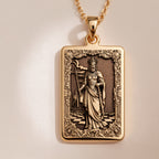 King Chess Piece Strategy Pendant | 14K Solid Gold - Leadership Symbol Power Jewelry