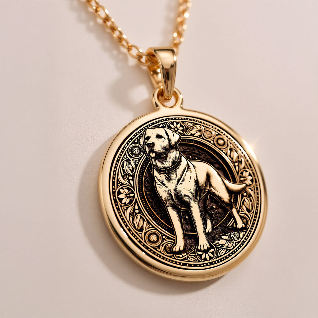 A striking 925 sterling silver Labrador charm. The art shows the faithful companion, a meaningful piece of celestial jewelry for a pet owner.