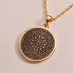 handcrafted necklace Mandala Art Medallion | - Spiritual Protection Cosmic Energy lion - view 6