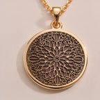 handcrafted necklace Mandala Art Medallion | - Spiritual Protection Cosmic Energy lion - view 7