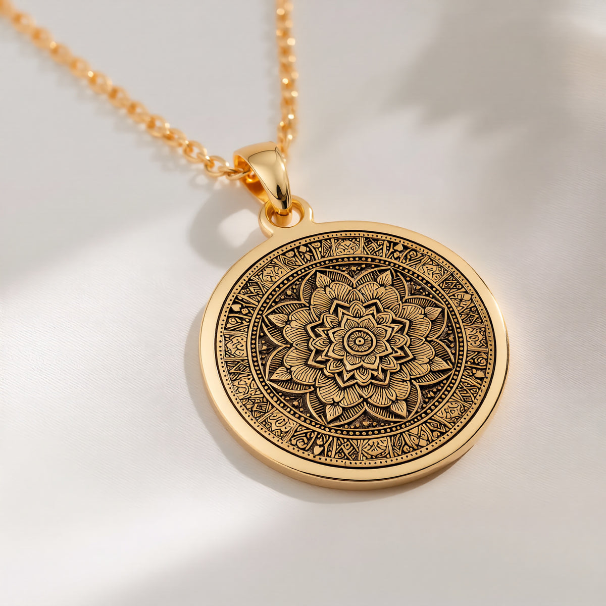 handcrafted necklace Mandala Art Medallion | - Spiritual Protection Cosmic Energy lion - view 2