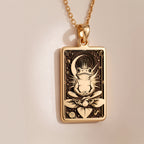 Zen Meditation Frog Animal Charm Necklace | 14K Solid Gold - Spiritual Protection Yoga Zen