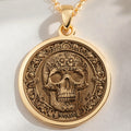 Memento Mori Skull Necklace | Silver & Plated Options - Gothic Style Memento Mori