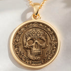 Memento Mori Skull Necklace | Silver & Plated Options - Gothic Style Memento Mori