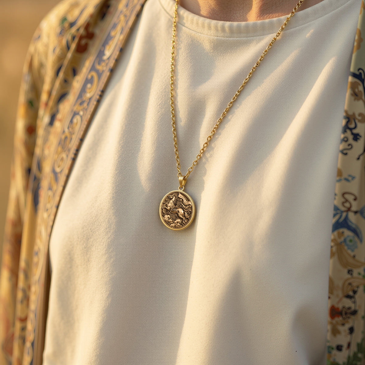 sterling silver necklace Memento Mori Coin | & Options - Gothic Style Memento Mori memento mori - view 11